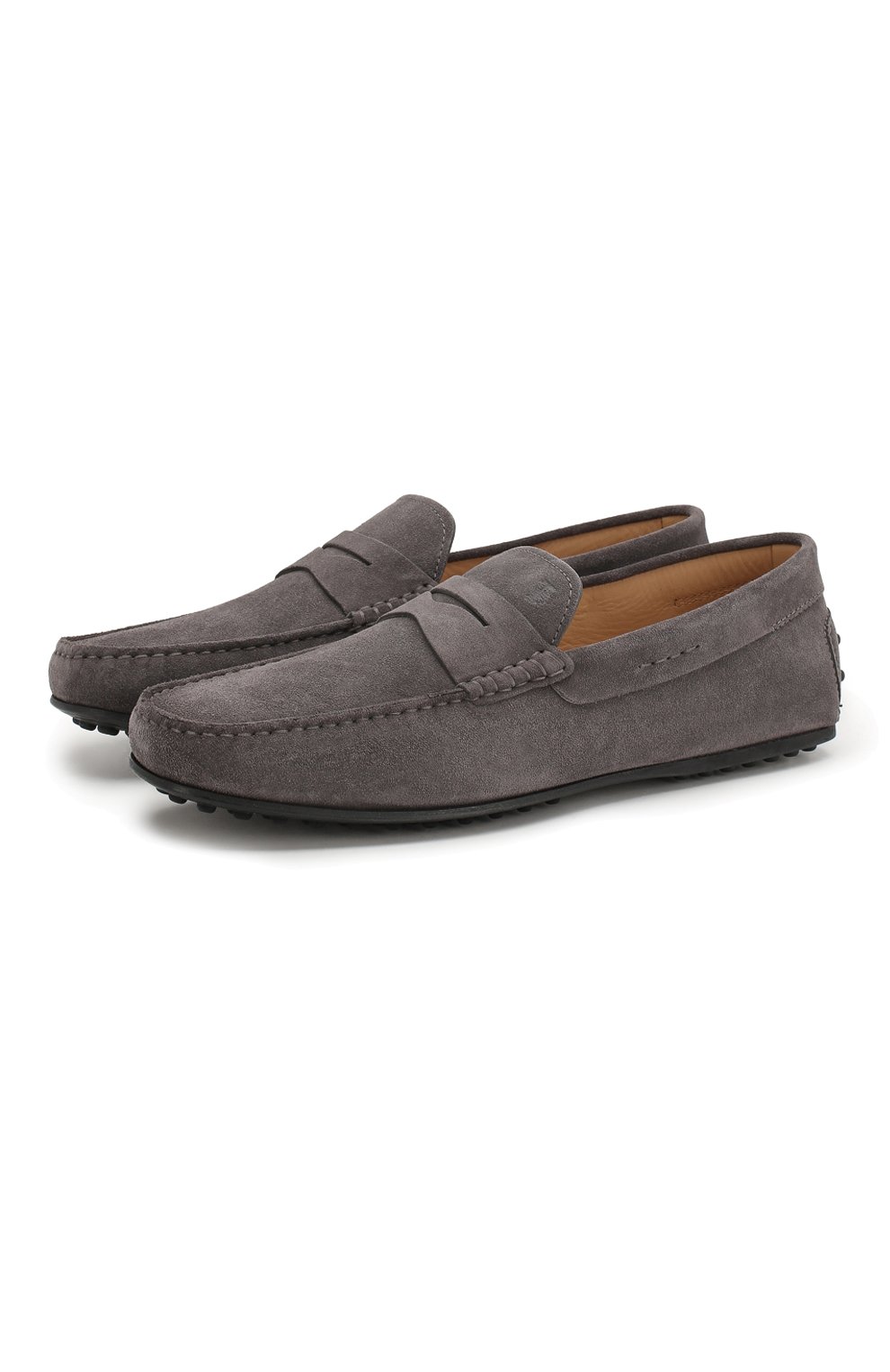 Мужские замшевые мокасины TOD’S темно-серого цвета, арт. XXM0LR00011RE0 | Фото 1 (Материал внутренний: Натуральная кожа; Материал внешний: Замша; Стили: Кэжуэл; Длина стельки: 29, 29,4, 29,8, 30,3, 30,7, 31,1, 31,5, 24,8, 25,2, 25,7, 26,1, 26,5, 26,9, 27,4, 27,8, 28,2, 28,6)