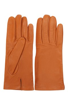 Женские кожаные перчатки DRIES VAN NOTEN бежевого цвета, арт. 212-010101-100 | Фото 2 (Материал: Натуральная кожа)