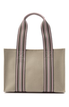 Женский сумка-шопер suitcase stripe LORO PIANA светло-зеленого цвета, арт. FAL3818 | Фото 1 (Сумки-технические: Сумки-шопперы; Материал: Текстиль; Размер: large)