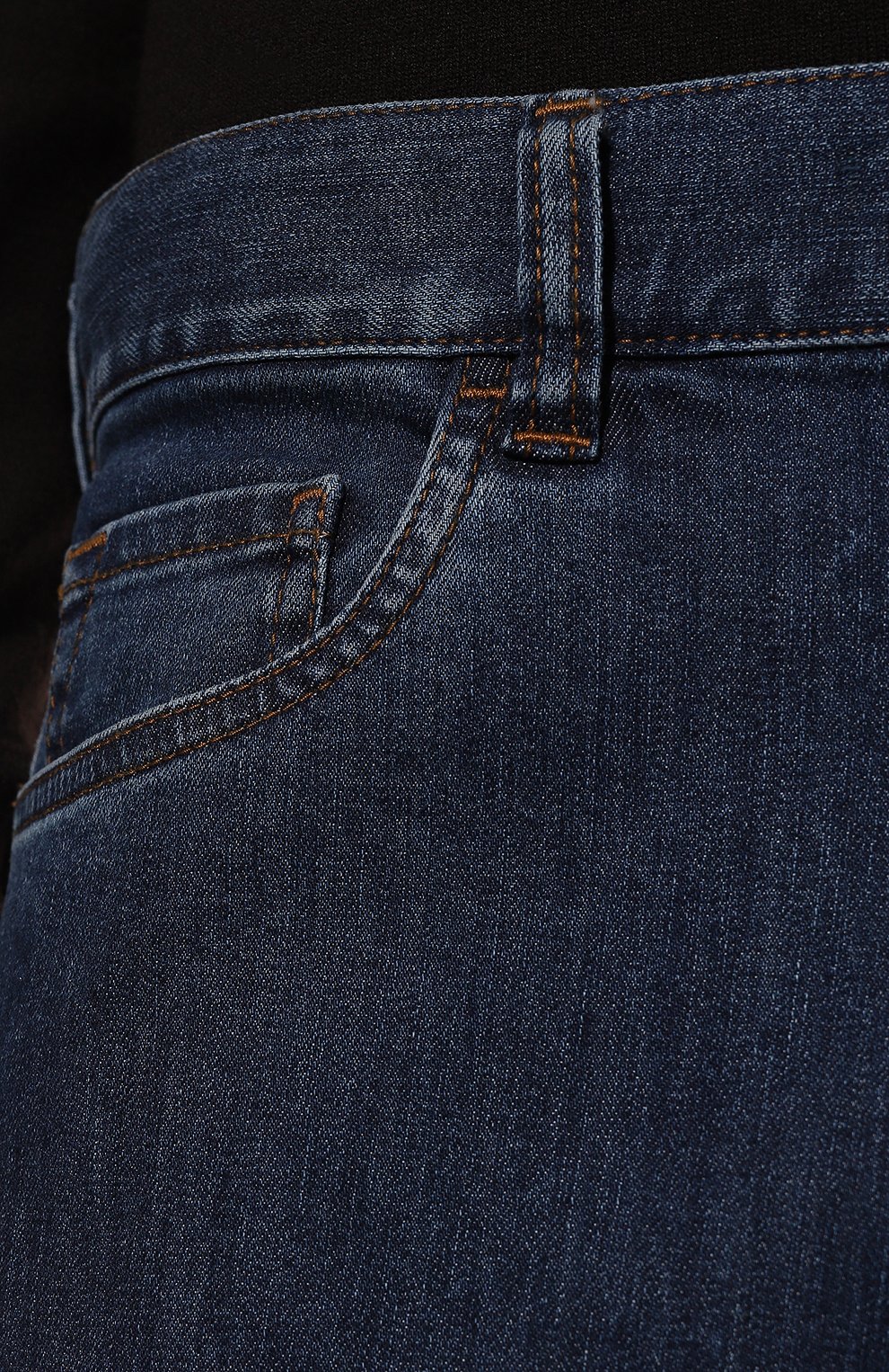 Мужские джинсы CANALI темно-синего цвета, арт. 93720/PD00018 | Фото 5 (Силуэт М (брюки): Прямые; Кросс-КТ: Деним; Длина (брюки, джинсы): Стандартные; Материал внешний: Хлопок, Деним; Стили: Кэжуэл)
