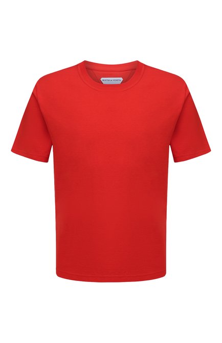 Мужская хлопковая футболка BOTTEGA VENETA красного цвета по цене 31650 руб., арт. 649055/VF1U0 | Фото 1