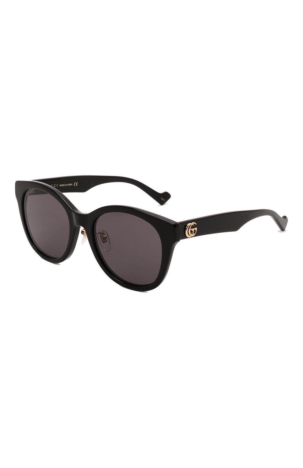 Женские солнцезащитные очки GUCCI черного цвета, арт. GG1002SK 001 | Фото 1 (Тип очков: С/з; Оптика Гендер: оптика-женское; Очки форма: Круглые)