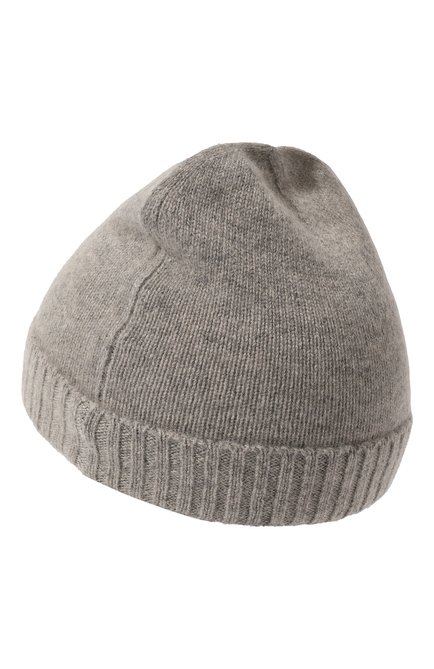 Детского кашемировая шапка OSCAR ET VALENTINE серого цвета, арт. BON02 | Фото 2 (Материал: Кашемир, Шерсть, Текстиль)