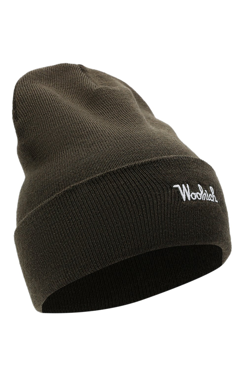 Женская шерстяная шапка WOOLRICH темно-зеленого цвета, арт. CFWWAC0104FR/UF0428 | Фото 1 (Материал: Текстиль, Шерсть)