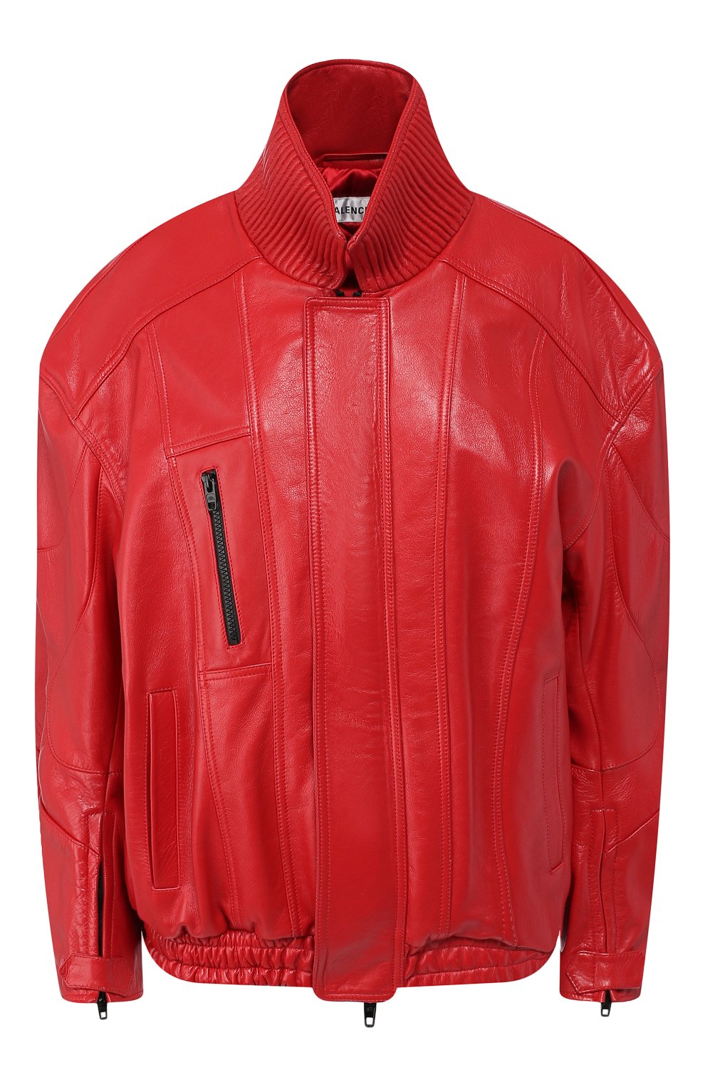 Balenciaga red 2024 leather jacket