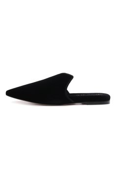 Женского домашние туфли OLIVIA VON HALLE черного цвета, арт. SL0006 | Фото 4 (Материал внешний: Текстиль; Подошва: Платформа; Каблук высота: Низкий; Материал внутренний: Натуральная кожа, Текстиль)