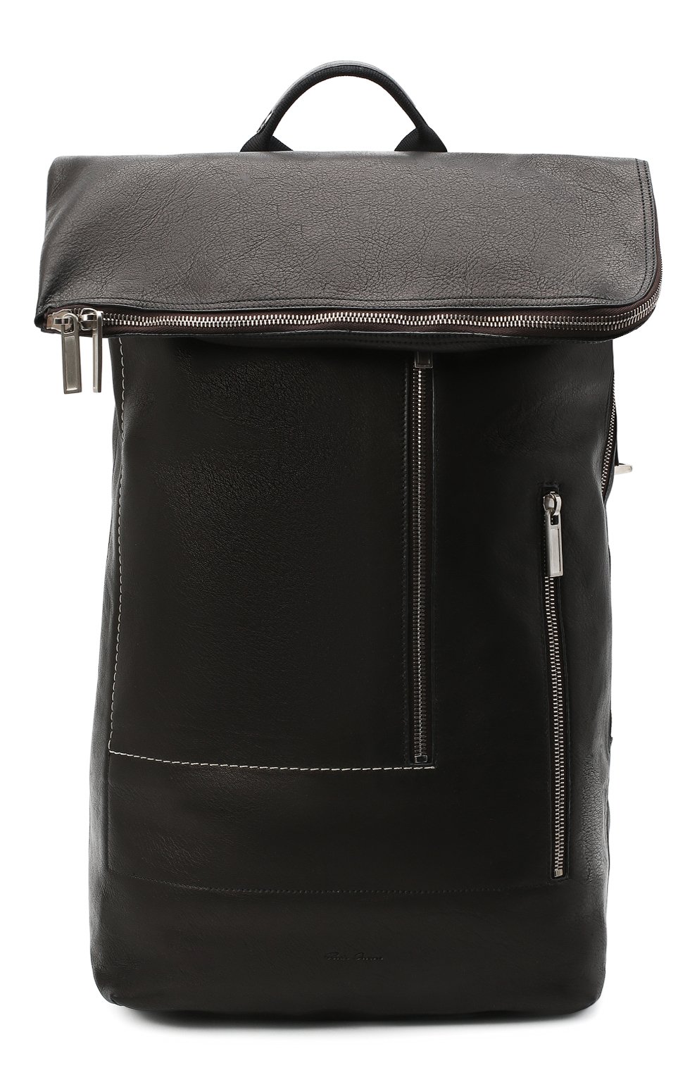 Мужской кожаный рюкзак RICK OWENS черного цвета, арт. RA20F0669/LCW | Фото 1 (Материал: Натуральная кожа; Стили: Кэжуэл; Размер: large)