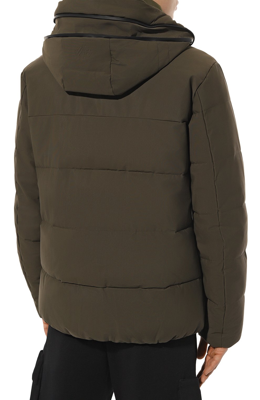 Мужская утепленная куртка FRADI хаки цвета, арт. B0YCE/TN5442 | Фото 4 (Рукава: Длинные; Материал внешний: Синтетический материал; Мужское Кросс-КТ: утепленные куртки; Материал сплава: Проставлено; Стили: Милитари; Материал подклада: Синтетический материал; Драгоценные камни: Проставлено; Длина (верхняя одежда): Короткие)