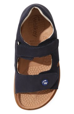 Детские кожаные сандалии WALKEY темно-синего цвета, арт. Y1B2-42425-0124/25-29 | Фото 4 (Материал внутренний: Натуральная кожа; Материал сплава: Проставлено; Нос: Не проставлено)