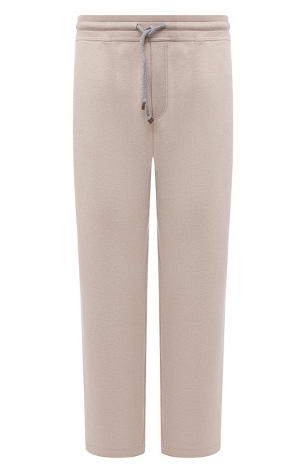 Мужские кашемировые брюки BRUNELLO CUCINELLI светло-бежевого цвета по цене 264000 руб., арт. MTU063243W | Фото 1