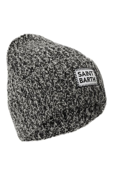 Женская шерстяная шапка MC2 SAINT BARTH черно-белого цвета, арт. STBW/WENGEN W/00475E | Фото 1 (Материал: Текстиль, Шерсть; Материал сплава: Проставлено; Нос: Не проставлено)