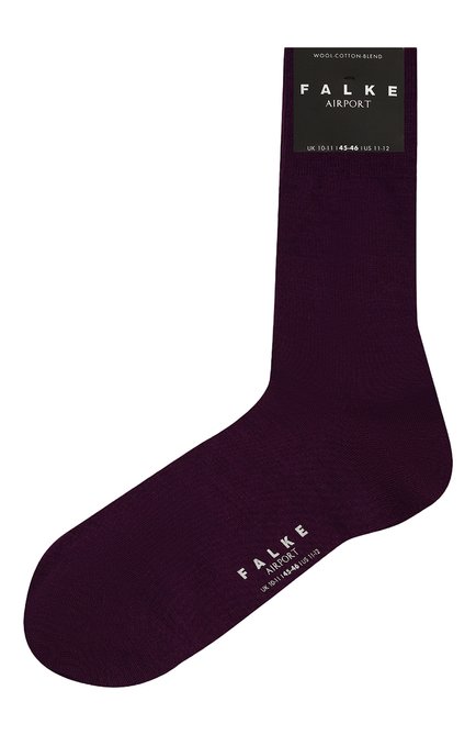 Мужские носки из шерсти и хлопка FALKE фиолетового цвета, арт. 14435. | Фото 1 (Материал сплава: Проставлено; Материал внешний: Шерсть; Нос: Не проставлено)