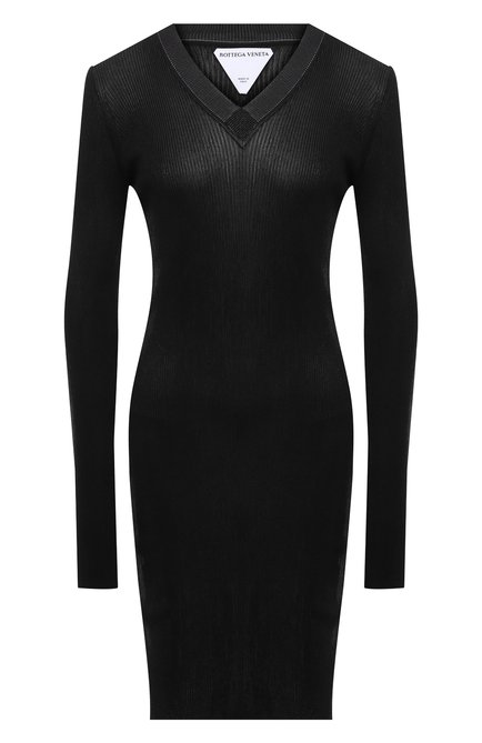 Женское платье BOTTEGA VENETA черного цвета по цене 176500 руб., арт. 678021/V1CF0 | Фото 1