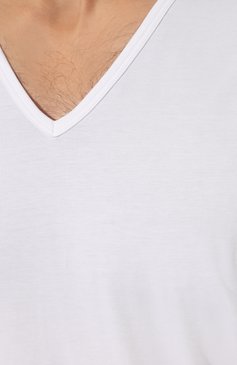 Мужская хлопковая футболка ZIMMERLI белого цвета, арт. 172-1462 | Фото 5 (Кросс-КТ: домашняя одежда; Рукава: Короткие; Длина (для топов): Стандартные; Региональные ограничения белый список (Axapta Mercury): RU; Материал сплава: Проставлено; Материал внешний: Хлопок; Мужское Кросс-КТ: Футболка-белье; Ювелирные украшения: Назначено; Драгоценные камни: Проставлено; Статус проверки: Проверена категория)