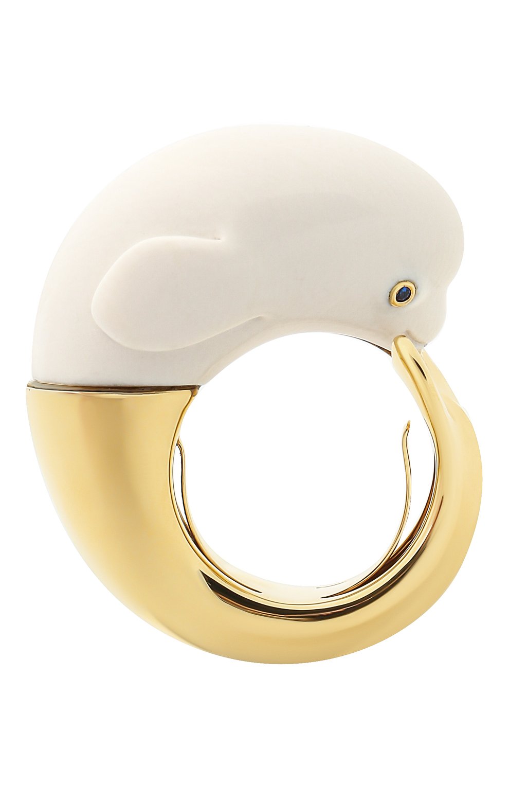 Женские кольцо BIBI VAN DER VELDEN бесцветного цв ета, арт. R20170657 | Фото 2 (Драгоценные камни: Сапфиры; Материал сплава: Желтое золото)