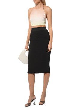Женская юбка из вискозы DOLCE & GABBANA черного цвета, арт. F4A1FT/GDB0M | Фото 2 (Женское Кросс-КТ: Юбка-карандаш, Юбка-одежда; Материал сплава: Проставлено; Длина Ж (юбки, платья, шорты): Миди; Материал подклада: Синтетический материал; Материал внешний: Вискоза; Драгоценные камни: Проставлено; Стили: Кэжуэл)
