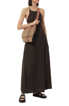 Женский сумка-шопер teresa NANNACAY коричневого цвета, арт. 1588_159 | Фото 6 (Сумки-технические: Сумки-шопперы; Материал сплава: Проставлено; Материал: Текстиль; Драгоценные камни: Проставлено; Размер: large)