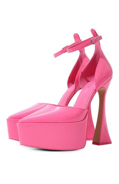 Женские кожаные туфли daria NAKED WOLFE розового цвета, арт. DARIA | Фото 1 (Подошва: Платформа; Каблук высота: Высокий; Материал внутренний: Натуральная кожа; Материал сплава: Проставлено; Каблук тип: Фигурный; Драгоценные камни: Проставлено)