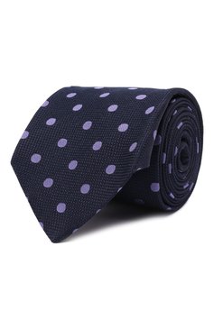 Мужской шелковый галстук LUIGI BORRELLI синего цвета, арт. CR361176 | Фото 1 (Принт: С принтом; Материал: Текстиль, Шелк)