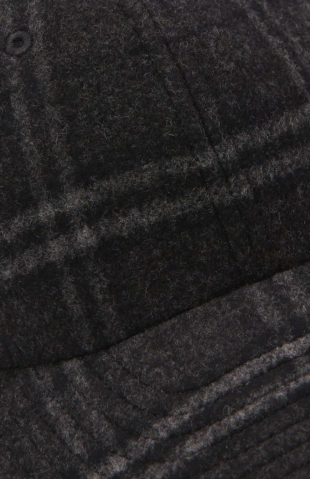 Женская бейсболка из шерсти и кашемира BURBERRY темно-серого цвета, арт. 8044068 | Фото 4 (Материал: Текстиль, Шерсть)