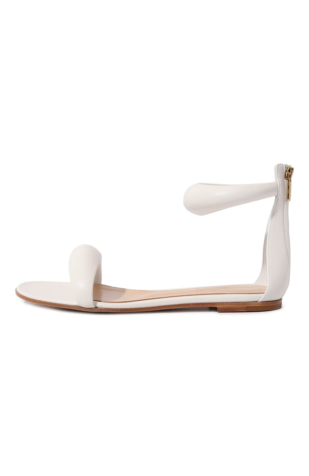 Женские кожаные сандалии bijoux GIANVITO ROSSI белого цвета, арт. G61604.05CU0.NAPBIAN | Фото 4 (Каблук высота: Низкий; Материал внутренний: Натуральная кожа; Подошва: Плоская)