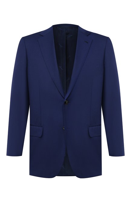 Мужской шерстяной пиджак BRIONI темно-синего цвета по цене 427500 руб., арт. RGH01D/09A5U/PARLAMENT0 | Фото 1