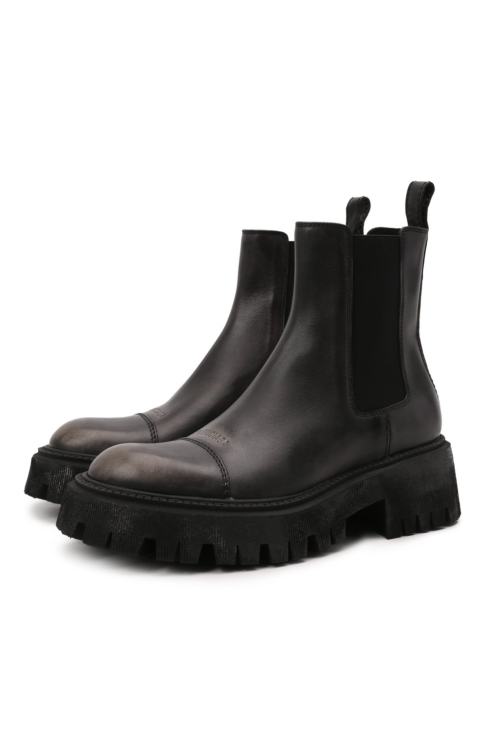 Мужские черные кожаные челси tractor BALENCIAGA купить в интернет-магазинеЦУМ, арт. 670988/WBCP1