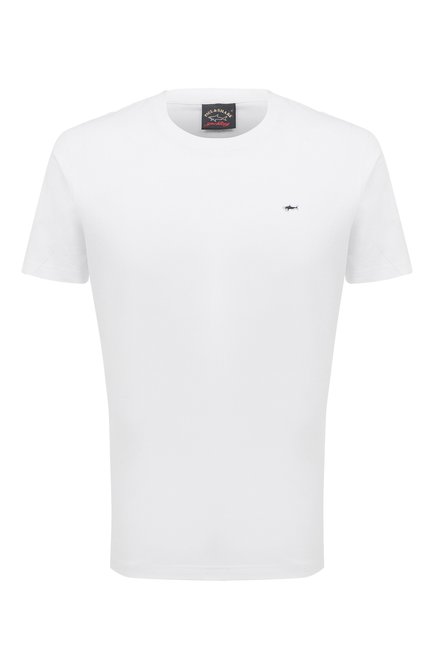 Мужская хлопковая футболка PAUL&SHARK белого цвета по цене 0 руб., арт. C0P1092 | Фото 1