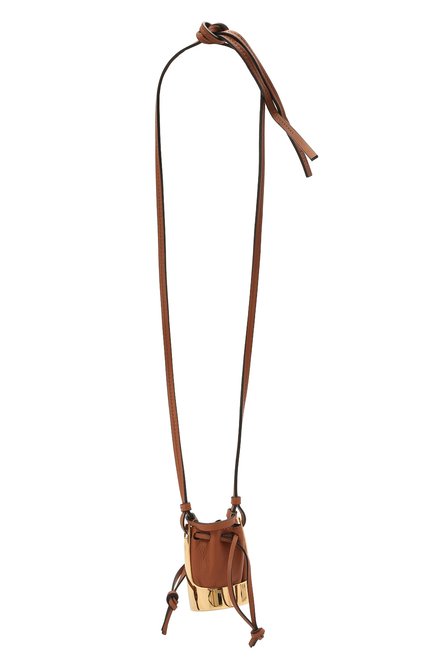 Женская кулон на шнурке balloon LOEWE коричневого цвета, арт. J710E19X01 | Фото 1 (Материал: Кожа, Натуральная кожа)