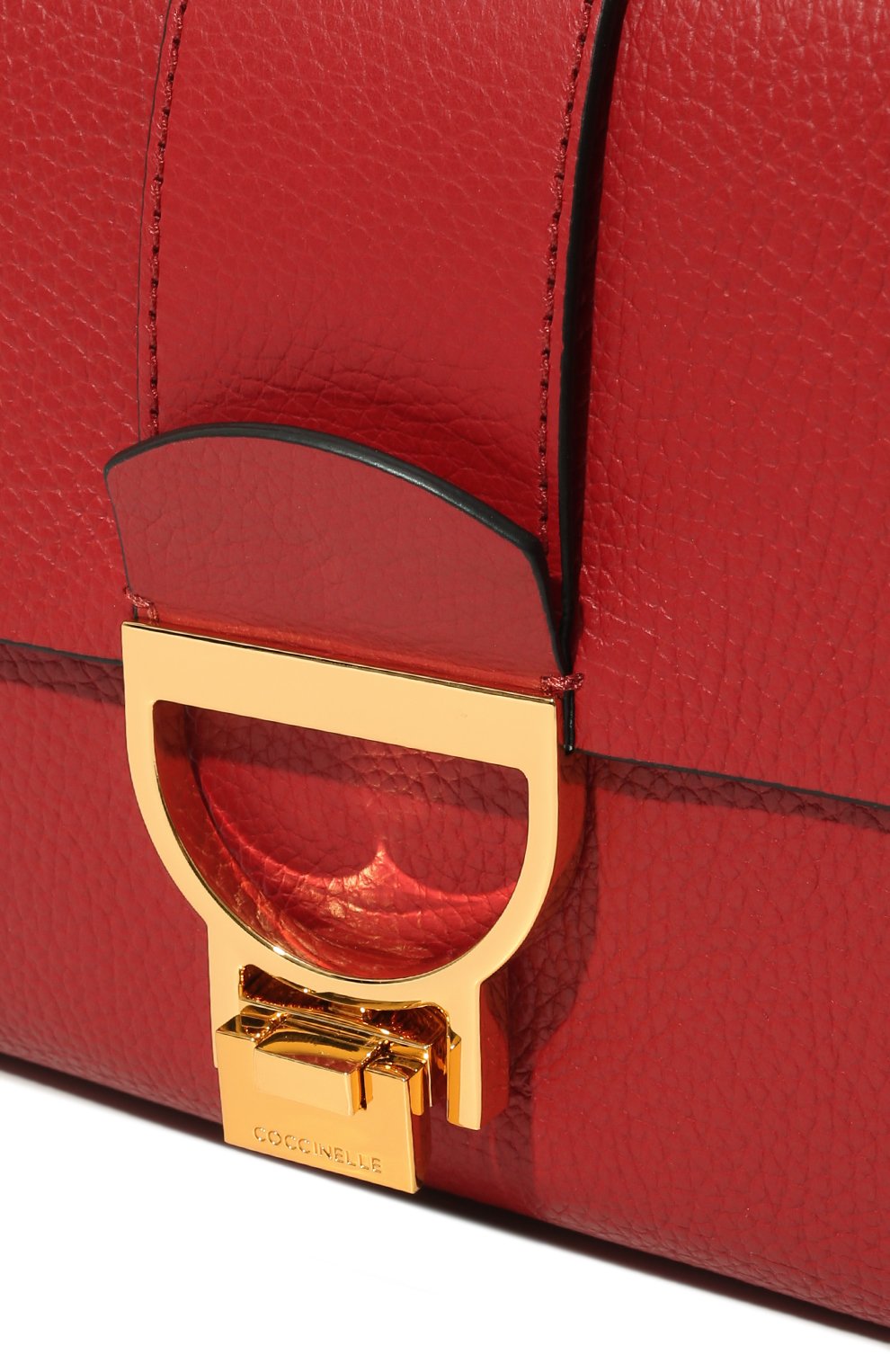 Женская сумка arlettis COCCINELLE красного цвета, арт. E1 MD5 12 07 01 | Фото 3 (Сумки-технические: Сумки через плечо; Материал: Натуральная кожа; Ремень/цепочка: На ремешке; Размер: small)