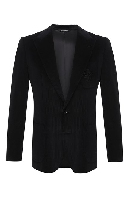 Мужской хлопковый пиджак DOLCE & GABBANA черного цвета по цене 215000 руб., арт. G20S7Z/FUVB2 | Фото 1