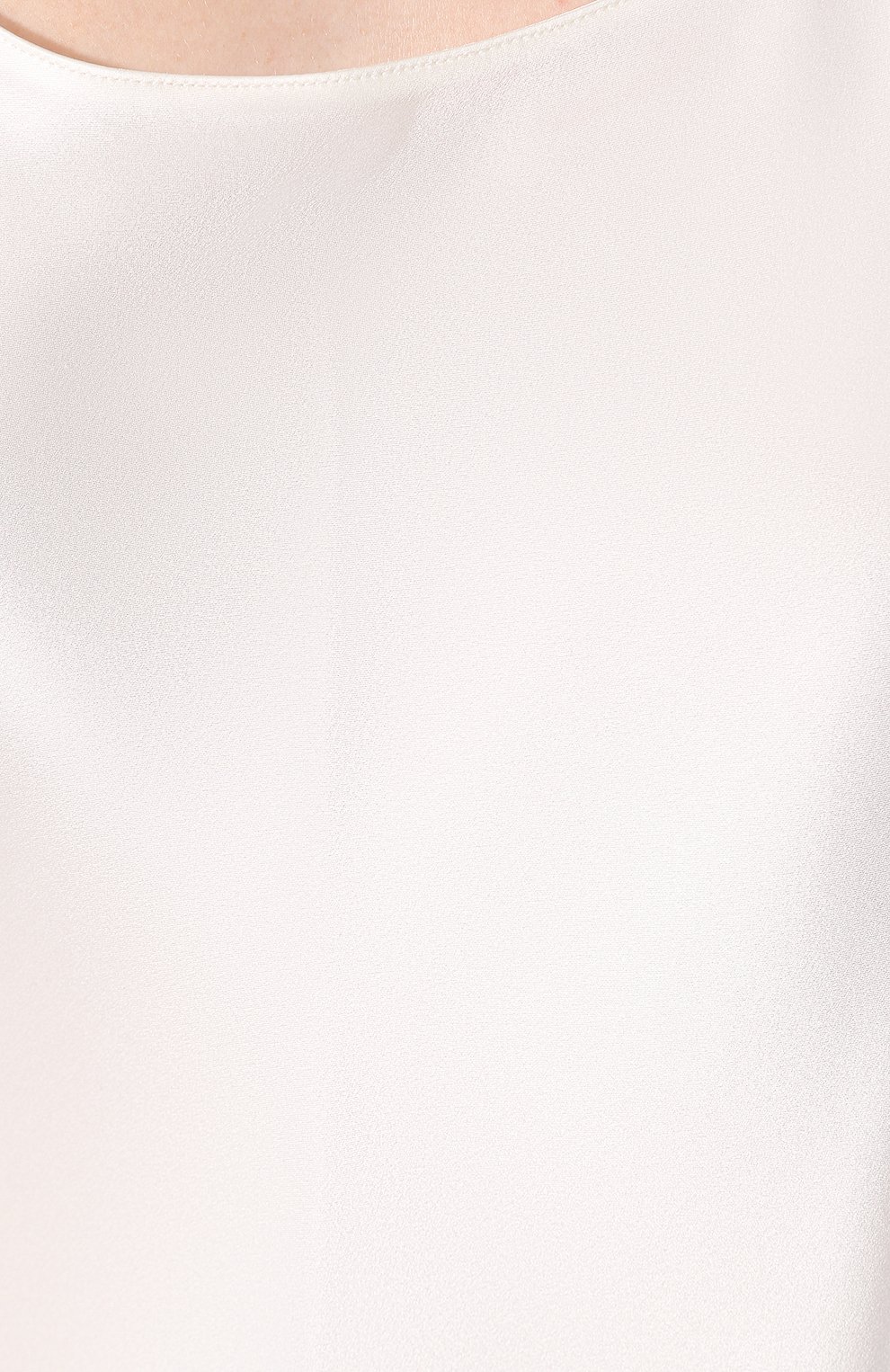 Женская шелковый топ LUNA DI SETA белого цвета, арт. VLST08011 | Фото 5 (Материал внешний: Шелк; Женское Кросс-КТ: Топы)