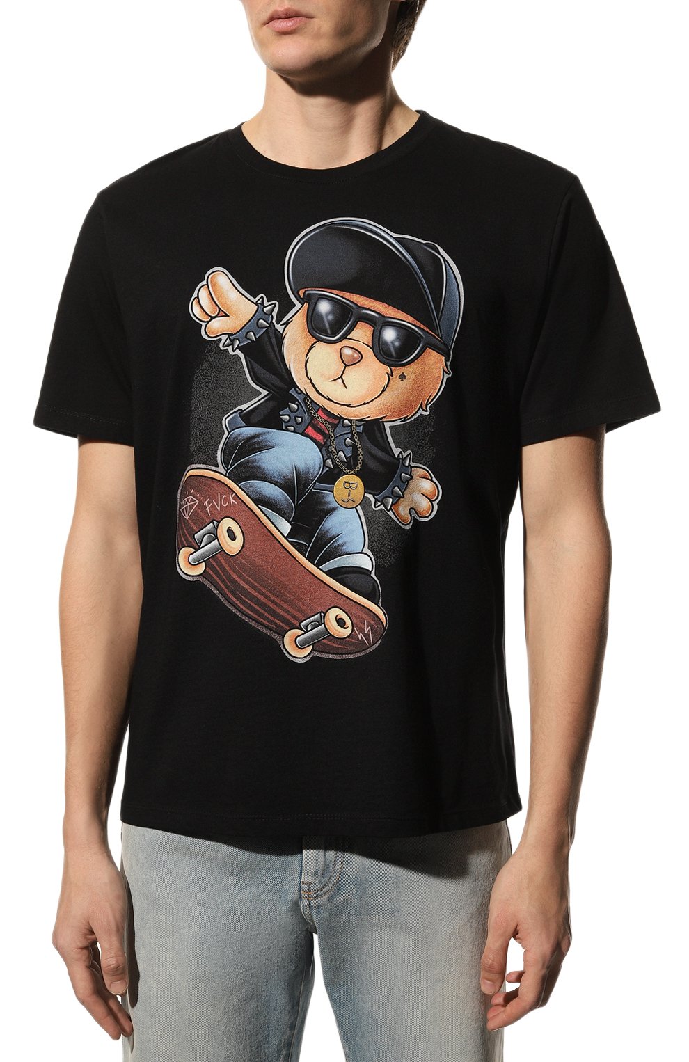 Хлопковая футболка Bisibiglio  TEDDY PUNSKATE/2212 RIF (C0TT0NE PESANTE) Фото 3