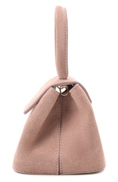 Женская сумка liza mini RUBEUS MILANO розового цвета, арт. 014/18 | Фото 4 (Сумки-технические: Сумки top-handle; Материал: Натуральная кожа, Натуральная замша; Размер: mini; Ремень/цепочка: На ремешке)