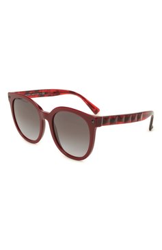 Женские солнцезащитные очки VALENTINO бордового цвета, арт. 4083-51398G | Фото 1 (Материал: Пластик; Тип очков: С/з; Очки форма: Круглые)
