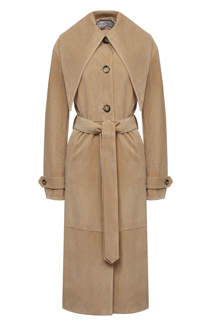 Женское замшевое пальто JW ANDERSON бежевого цвета по цене 297000 руб., арт. LC0003 PG0530 | Фото 1