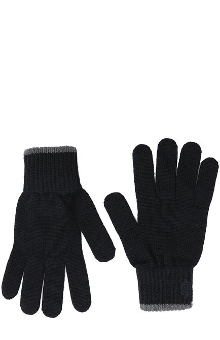Детские перчатки из шерсти DOLCE & GABBANA темно-синего цвета, арт. 0131/LB1A12/LK5C0 | Фото 2 (Статус проверки: Проверено, Проверена категория; Материал: Шерсть, Текстиль)