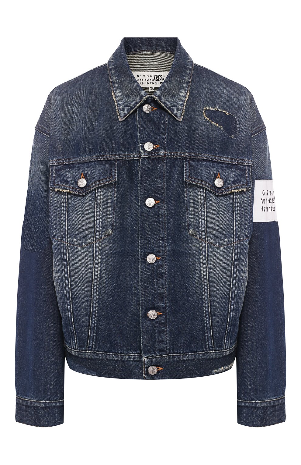 Женская синяя джинсовая куртка MM6 купить в интернет-магазине ЦУМ, арт.S62AN0035/S30460