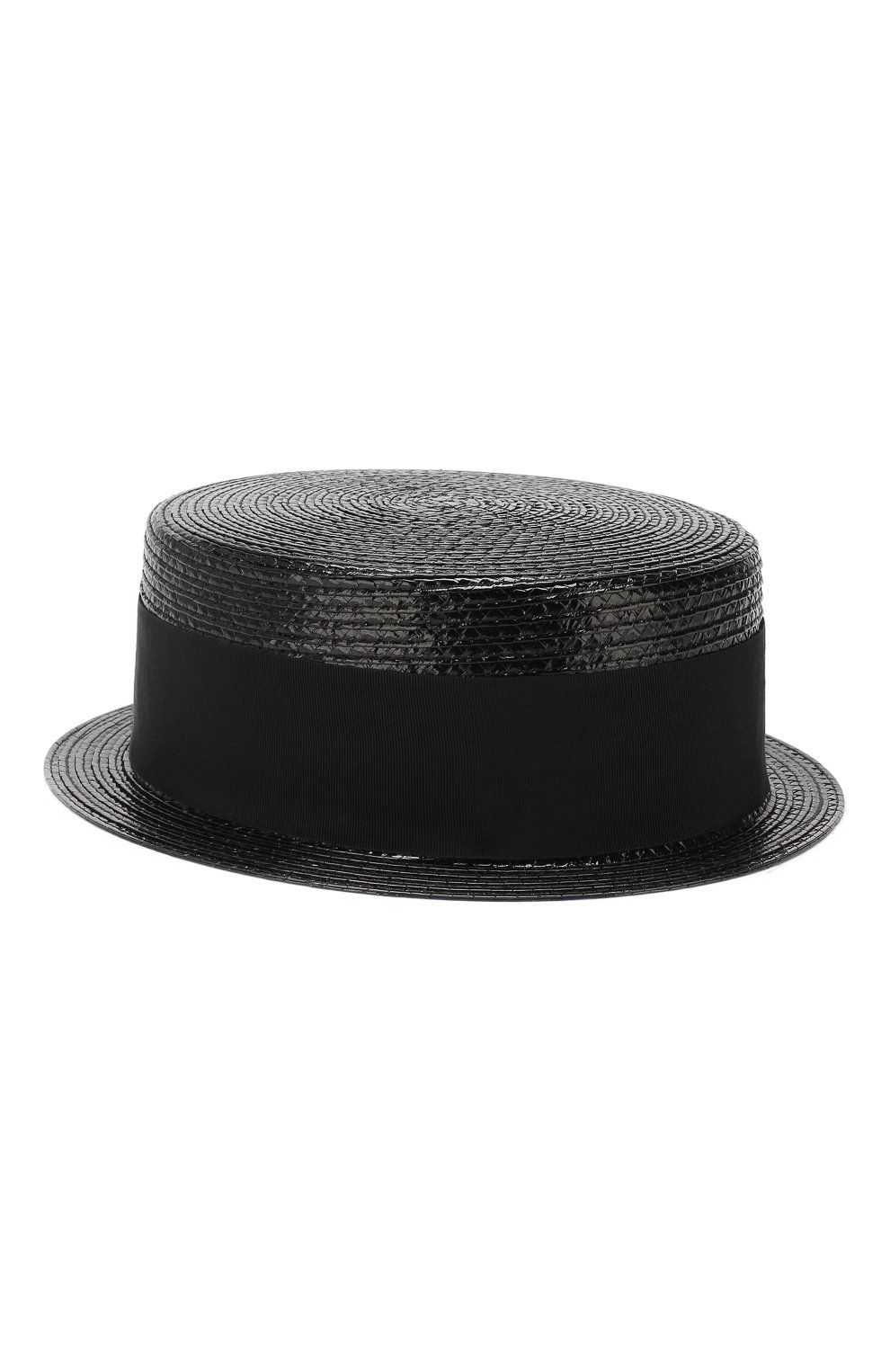 Шляпа канотье Saint Laurent черного цвета