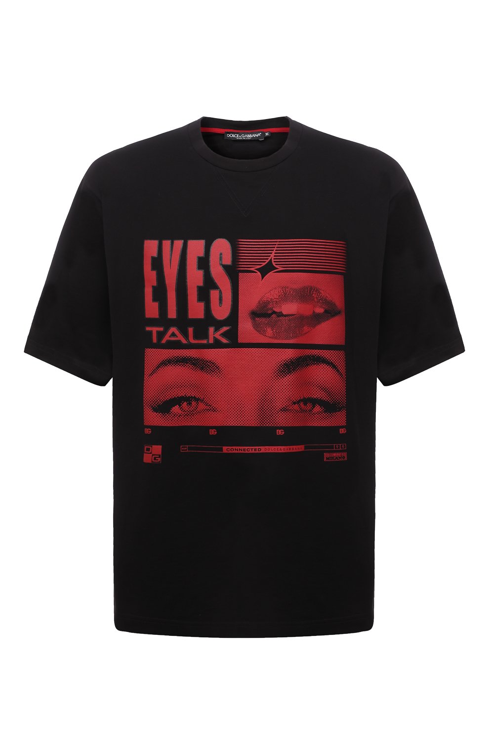 Хлопковая футболка Dolce & Gabbana Чёрный G80A1T/FU7EQ 5615043
