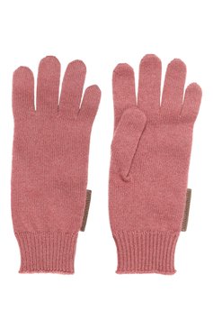 Детские кашемировые перчатки BRUNELLO CUCINELLI розового цвета, арт. B12M14589A | Фото 2 (Материал: Текстиль, Кашемир, Шерсть; Материал сплава: Проставлено; Нос: Не проставлено)