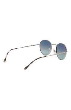 Женские солнцезащитные очки RAY-BAN голубого цвета, арт. 3582-003/3M | Фото 5 (Кросс-КТ: С/з-унисекс; Тип очков: С/з; Очки форма: Круглые; Оптика Гендер: оптика-унисекс)