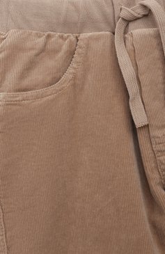 Детские хлопковые брюки IL GUFO бежевого цвета, арт. A23PLR02V6013/5A-8A | Фото 3 (Случай: Повседневный; Материал сплава: Проставлено; Нос: Не проставлено; Материал внешний: Хлопок; Материал подклада: Хлопок)