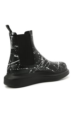 Мужские кожаные челси ALEXANDER MCQUEEN черного цвета, арт. 647178/WHFLB | Фото 4 (Материал внутренний: Натуральная кожа; Материал утеплителя: Без утеплителя; Подошва: Массивная; Мужское Кросс-КТ: Сапоги-обувь, Челси-обувь)