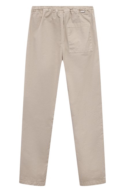 Детские хлопковые брюки PAOLO PECORA MILANO светло-бежевого цвета, арт. PP3621/6-12 | Фото 2 (Материал внешний: Хлопок; Нос: Не проставлено; Материал сплава: Проставлено)