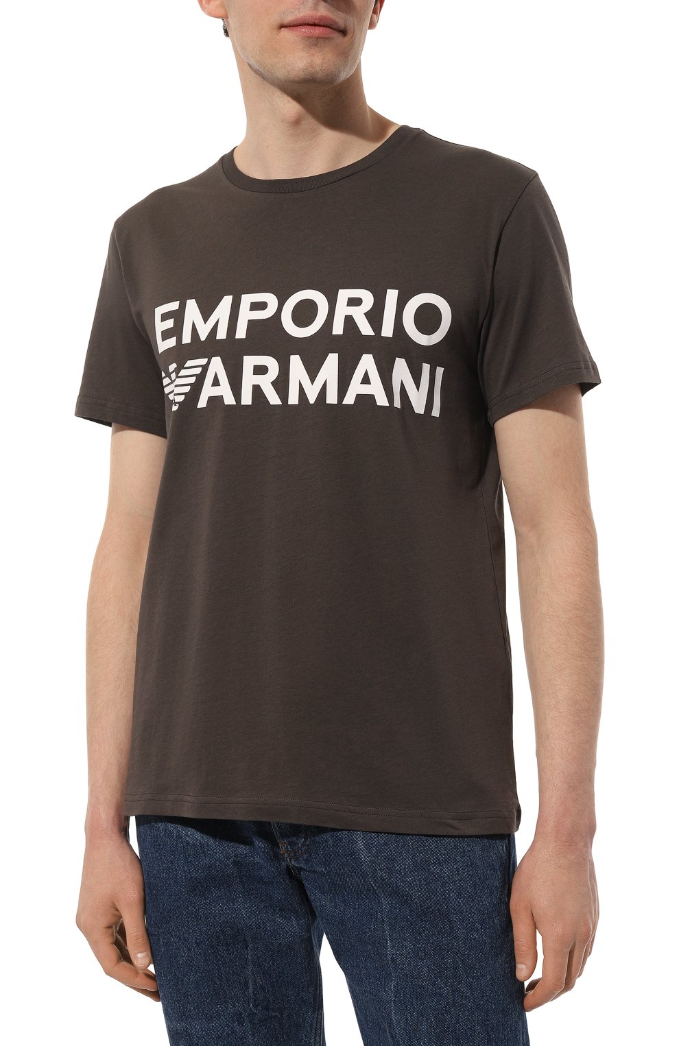 Хлопковая футболка Emporio Armani  211831/3R479 Фото 3