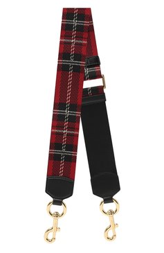 Женские ремень для сумки tartan webbing MARC JACOBS (THE) красного цвета, арт. M0015670 | Фото 1 (Кросс-КТ: ремень-сумка; Материал: Текстиль)