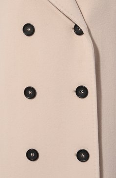 Женское пальто из шерсти и кашемира CINZIA ROCCA бежевого цвета, арт. VR27801/63D8 | Фото 5 (Материал внешний: Шерсть; Рукава: Длинные; Материал сплава: Пр оставлено; Длина (верхняя одежда): Длинные; Драгоценные камни: Проставлено; Материал подклада: Вискоза; 1-2-бортные: Двубортные; Стили: Кэжуэл)