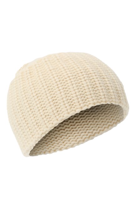 Женская кашемировая шапка SAINT LAURENT кремвого цвета, арт. 629100/3Y205 | Фото 1 (Материал: Кашемир, Шерсть, Текстиль)