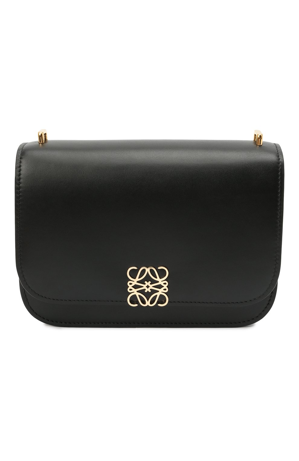 Женская сумка goya small LOEWE черного цвета, арт. A896N09X01 | Фото 1 (Сумки-технические: Сумки через плечо; Материал: Натуральная кожа; Ремень/цепочка: На ремешке; Размер: small)